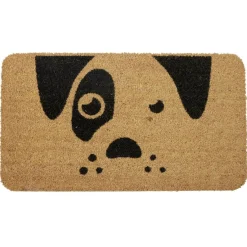 Best Paillasson coco imprimé chien marron et noir 70x40cm Nettoyage Et Entretien