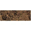 Best Paillasson coco motif floral noir marron 75x25 cm Nettoyage Et Entretien