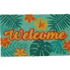 Best Paillasson coco motifs feuilles et fleurs Nettoyage Et Entretien