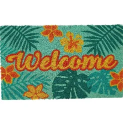Best Paillasson coco motifs feuilles et fleurs Nettoyage Et Entretien