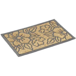 Best Paillasson coco rectangulaire motif fleur 60x40cm Nettoyage Et Entretien