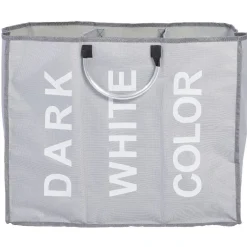 Best Panier à linge 3 compartiments gris Entretien Du Linge