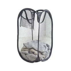 Hot Panier à linge 20L pliable avec poignées 23,5x23,5x46,5cm Entretien Du Linge