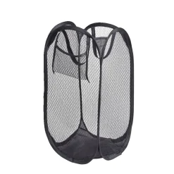 Hot Panier à linge 20L pliable avec poignées 23,5x23,5x46,5cm Entretien Du Linge