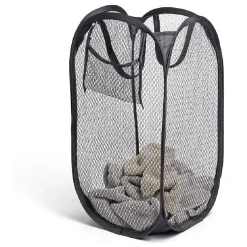 Hot Panier à linge 20L pliable avec poignées 23,5x23,5x46,5cm Entretien Du Linge