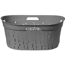 Best Panier à linge Moma plastique gris 42L - L60 x l40 x H27 cm Entretien Du Linge
