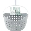 Panier avec 12 pinces à linge gris Entretien Du Linge