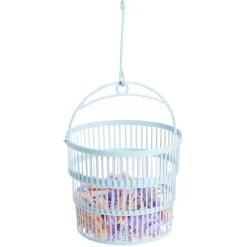 Discount Panier avec 50 pinces à linge bleu - Ø20xH.17cm Entretien Du Linge
