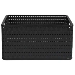 Discount Panier avec poignées design rotin noir 18 L Entretien Du Linge