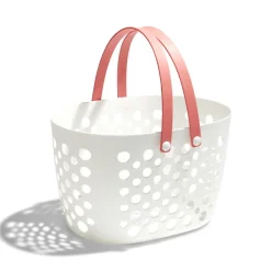 Best Panier de rangement plastique blanc ajouré 31x21xH19cm - 3 modèles Rangement