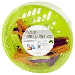 Discount Panier rond avec pince à linge x 30 Entretien Du Linge