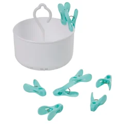 Outlet Panier rond blanc avec pince à linge x24 Entretien Du Linge