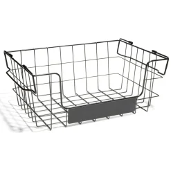 Best Panier superposable taille S métal noir 34,5x24x14cm Rangement