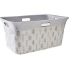 Hot Panière à linge blanc et gris 40L Entretien Du Linge