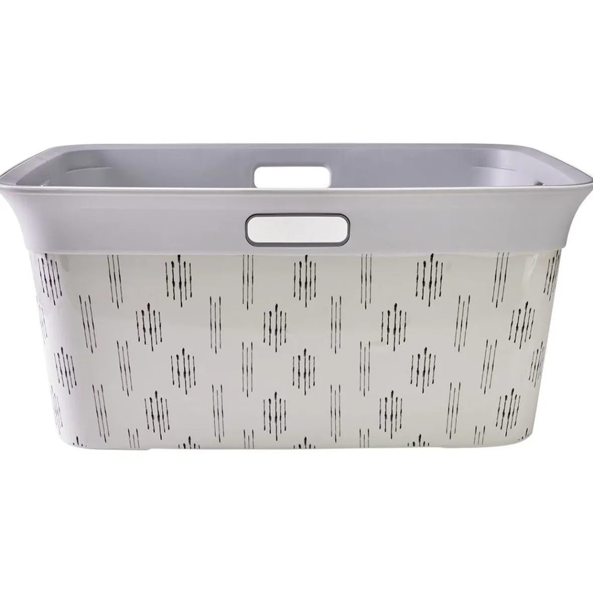 Hot Panière à linge blanc et gris 40L Entretien Du Linge