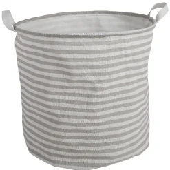 Outlet Panière à linge coton motif rayures x3 Entretien Du Linge