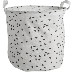 Online Panière à linge coton motif triangle x3 Entretien Du Linge