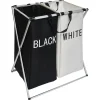 Online Panière à linge de tri blanc noir Entretien Du Linge