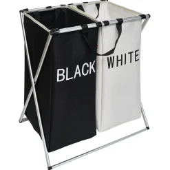 Online Panière à linge de tri blanc noir Entretien Du Linge