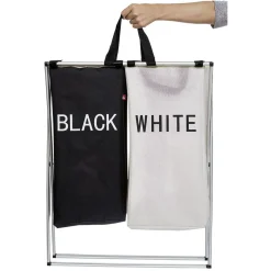 Online Panière à linge de tri blanc noir Entretien Du Linge