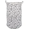 Hot Panière à linge 75L blanc tacheté noir Ø40xH60cm Entretien Du Linge