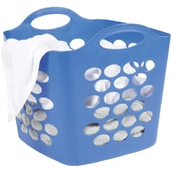 Discount Paniére à linge 33L bleu polypropylene Entretien Du Linge