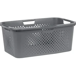 Hot Panière à linge 40L en plastique gris Entretien Du Linge