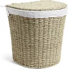 Hot Panière à linge 43L 36xH40x30cm jonc de mer beige Entretien Du Linge