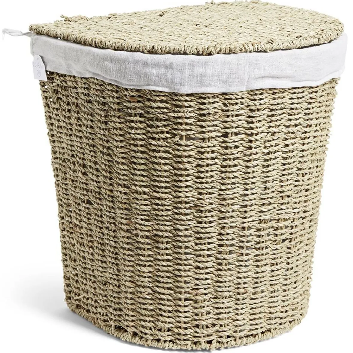 Hot Panière à linge 43L 36xH40x30cm jonc de mer beige Entretien Du Linge