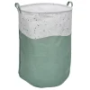 Hot Panière à linge motif terrazzo effet granit vert et blanc 91L Entretien Du Linge