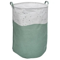 Hot Panière à linge motif terrazzo effet granit vert et blanc 91L Entretien Du Linge