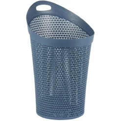 Discount Panière à linge ovale avec poignée bleue 100 L Entretien Du Linge