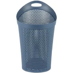Discount Panière à linge ovale avec poignée bleue 100 L Entretien Du Linge