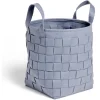 Online Panière à linge ronde 29L Ø32xH36cm feutrine bleu Entretien Du Linge