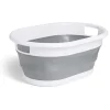 Online Panière à linge rétractable 54x23x39cm plastique blanc et gris Entretien Du Linge