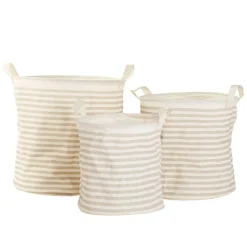 Best Panière à linge uni blanche x3 Rangement