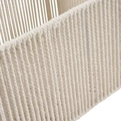 Best Panière ajouré acier et conton beige - 35x25xH18cm Taille M Rangement