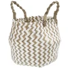 Best Panière avec anses jacinthe blanc naturel Rangement