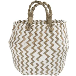 Best Panière avec anses jacinthe blanc naturel Rangement
