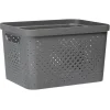 Sale Panière bac de rangement ajouré gris 16 L Entretien Du Linge