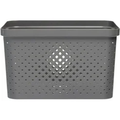 Sale Panière bac de rangement ajouré gris 16 L Entretien Du Linge