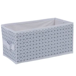 Best Panière blanche motif géométrique noir collection Urban 2 Box Cube Rangement