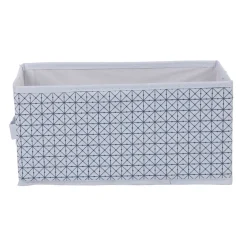 Best Panière blanche motif géométrique noir collection Urban 2 Box Cube Rangement