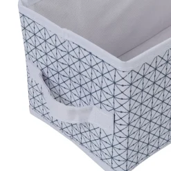 Best Panière blanche motif géométrique noir collection Urban 2 Box Cube Rangement