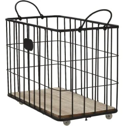 Best Panière bois/métal taille M Rangement