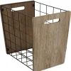 Best Panière bois/métal taille S Rangement