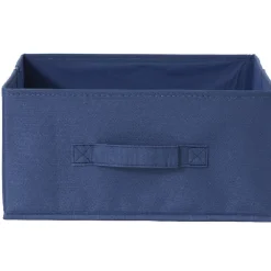 Best Panière Box Cube 31x31x15cm bleu jean Rangement