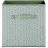 Best Panière Box Cube 31x29x31cm vert imprimé Rangement