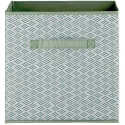 Best Panière Box Cube 31x29x31cm vert imprimé Rangement