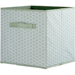 Best Panière Box Cube 31x29x31cm vert imprimé Rangement